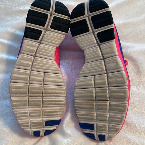 EC Nike Free 5.0 V4 Hyper Pink/Cobalt Blue 511281-605 Running Shoe Womens Size 7 - Picture 7 of 9